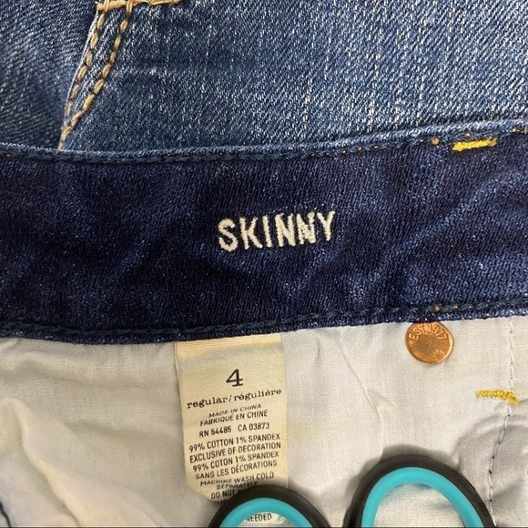 AMERICAN EAGLE | Womens Skinny Distressed Blue Jeans​​ - Picture 5 of 5